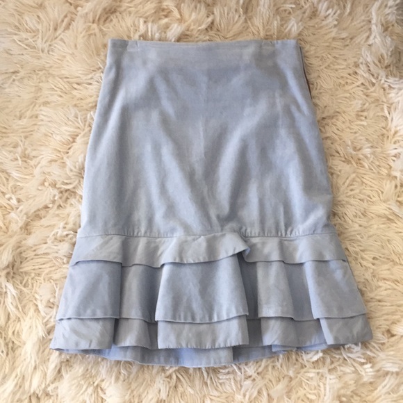 Lavender Anthropologie ruffle skirt with bow - Picture 1 of 4